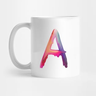 Letter A In Vibrant Watercolor Mug